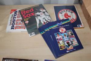 lot 141 image: Red Sox Memorabilia - (6) Books, (1) Magazine, (1) Picture