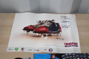 lot 173 image: Twins & Pins Charity Bowling Classic Autographed Poster