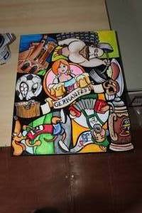 lot 174 image: Germanfest Canvas Painting , Unframed