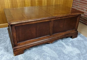 Wooden Coffee Table with Slide Open Top to Reveal Storage