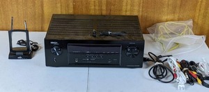 Denon AV Surround Receiver & VOXX Amplified Indoor Antenna with Cords & Remote
