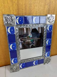 Unique Square Metal Moon Mirror