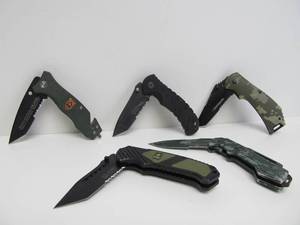 Group of 5 Heavy Duty Tactical Knives - US Army etc