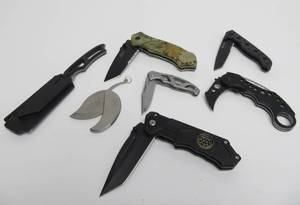 Group of Assorted Heavy Duty etc Tactical &amp Other Knives