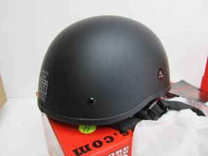 2 Matte Black Motorcycle Helmets - XL