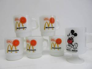 Vintage Fire King McDonalds &amp Mickey Mouse Mugs