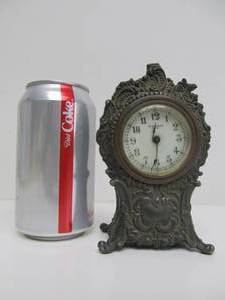 Ornate Antique Iron NEW HAVEN Desk Clock