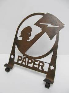 Original 1930s Era Art Deco Copper Paper Stand&nbsp