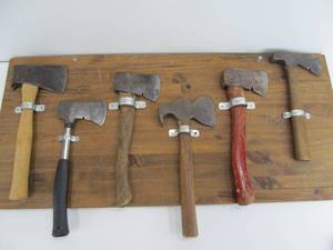 Very Cool Hatchet Display Board wVintage Hatchets
