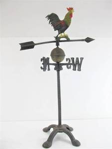 Metal Rooster Top Weathervane