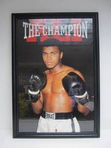 Large Framed MUHAMMED ALI The Champion Boxing Art Print