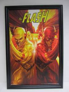 Large Framed THE FLASH Textured Art Print