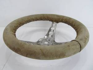 Nice Vintage The 500 Leather Wrapped Steering Wheel