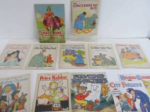 Great Condition Original 1930s Kids Linen &amp Other Story Books
