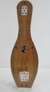 Vintage Bowling Pin Cribbage Board