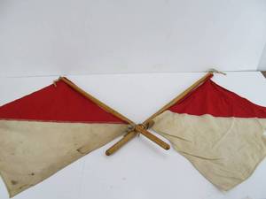 Original Vintage WW2 Era US Army Semaphore Signal Flags
