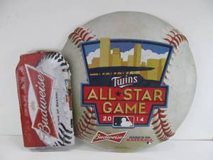 Large MN TWINS Target Field embossed Metal Budweiser Beer Sign
