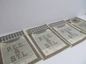Vintage Pittsburgh, Cincinatti, Chicago &amp Saint Louis Railroad Company Stock Certificates