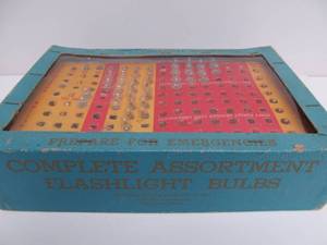 Vintage Flashlight &amp Lantern Lightbulb Display Case