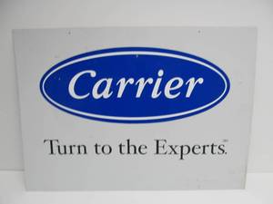Metal CARRIER Air Conditioners Advertising Sign
