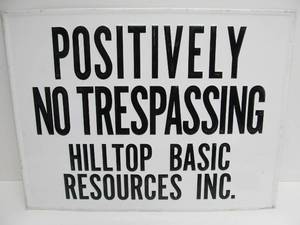 Embossed Metal No Trespassing Sign