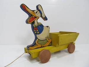 Old Vintage DONALD DUCK Disney Pull Toy