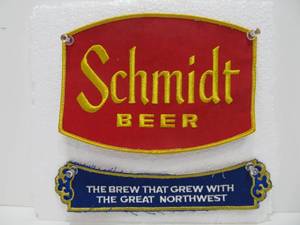 Vintage 60s Schmidt Beer Truck Driver Patches