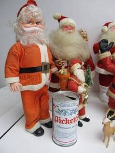 Collection of Vintage 1960s-70s Christmas Santa Claus Figures