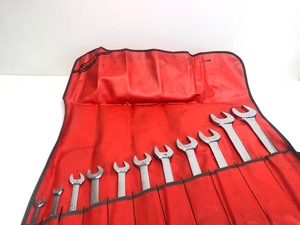 11 Piece SNAP-ON Metric Open Ended Wrench Set Roll