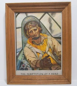 John Falter Temptation of a Hero Esquire 1943 Lithograph
