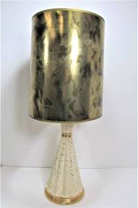 Mid Century Atomic Speckled Gold Ceramic Accent Lamp