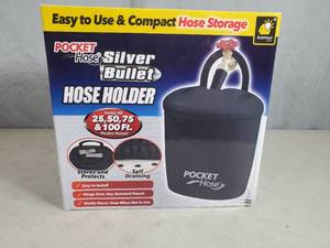 lot 22 image: New Pocket Hose Silver Bullet Hose Holder