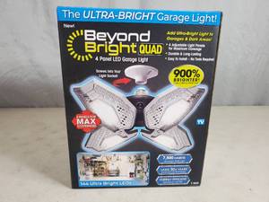 lot 34 image: New Beyond Bright Quad 4 Panel LED Garage Light