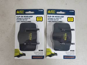 lot 46 image: 2 New Bulldog Clip On Head Lamps