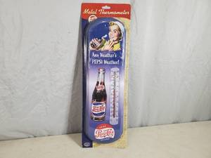 lot 55 image: New Pepsi Metal Thermometer