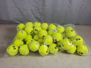 lot 92 image: Bag of 50 New Dog Tennis Balls