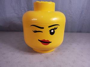 lot 104 image: Large Lego Head Storage Box