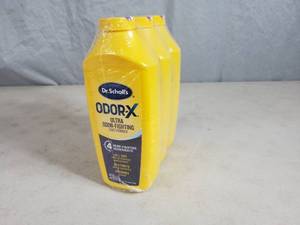lot 121 image: 3 New Bottles of Dr Scholls Odor-X