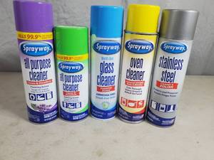 lot 159 image: 5 New Assorted Sprayway Cleaners