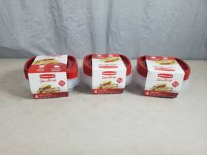 lot 177 image: 12 New Rubbermaid Take Along Containers with Lids