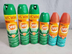lot 205 image: 6 New Cans of Off