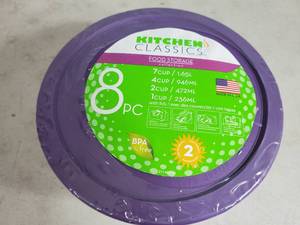 lot 224 image: New Kitchen Classics 8 Piece Glass Food Storage Set