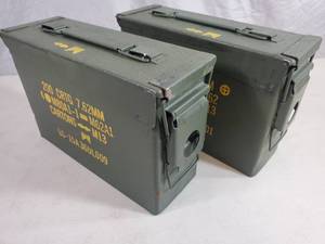 lot 50A image: Pair of 30 Cal. US Military Ammo Cans