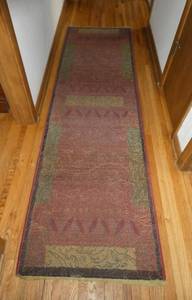 lot 48 image: Hall rug 27x92 nicely made would clean up well