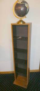 lot 58 image: 45 tall media cabinet and globe