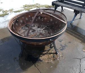 lot 368 image: steel outdoor firepit