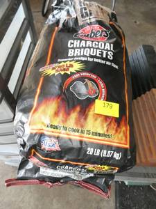lot 179 image: two 20lb bags of charcoal