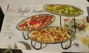 lot 219 image: New in box 3 Tier Buffet Server