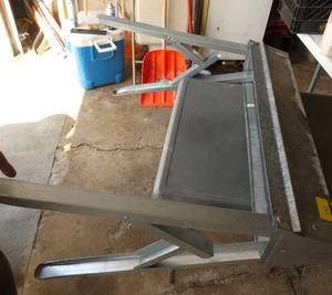lot 251 image: Folding metal saw horse
