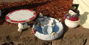 lot 315 image: Very cute winter snowman dcor